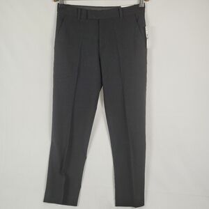 Calvin Klein Boys Suit Pants Slim Fit Flat Front Black Sz 14 Husky NWT